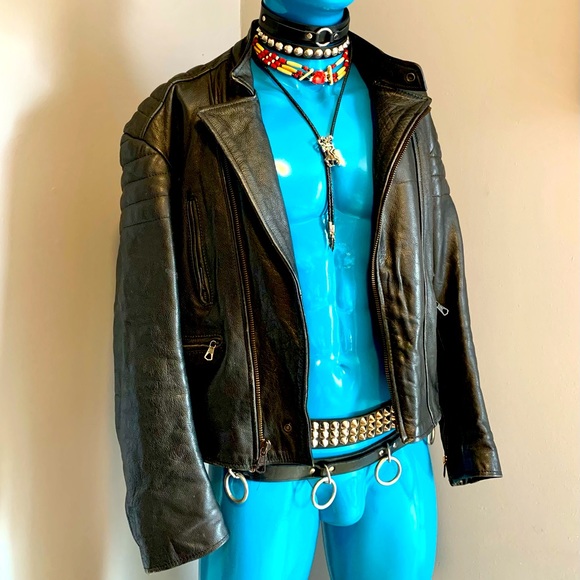 Japanese-Hardcore Biker Leather Jacket - Picture 3 of 12